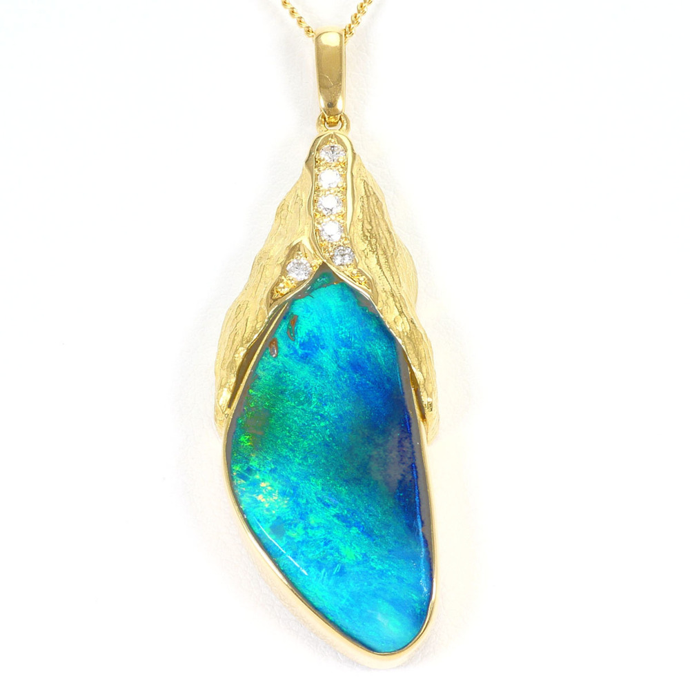 18K (18-karat) Yellow Gold Necklace with 0.14ct Diamond, Certificate of Authe...